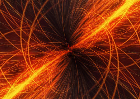 Abstract background with sparks exploding in energy concept