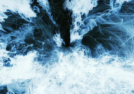 Abstract background with swirling pale smoke in natural environment concept