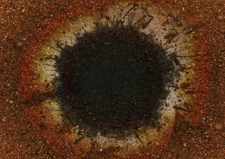 old wall with a round hole