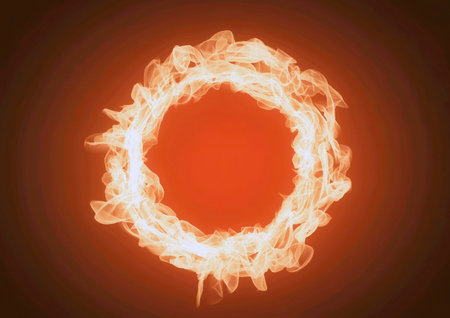 3d illustration of fire burning in energy concept