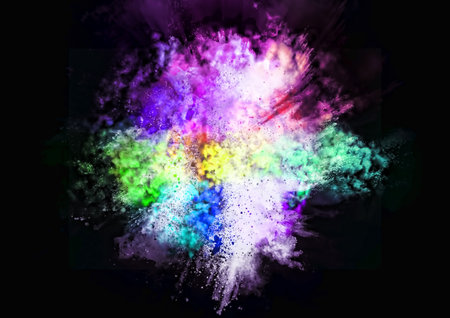Abstract background with colorful smoke explosion in color and texture concept
