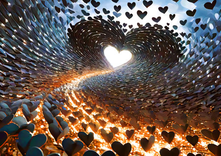 abstract fractal background a computer-generated 2D illustration, textureの素材