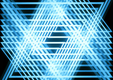 abstract blue background with lines and triangles, computer generated abstract background
