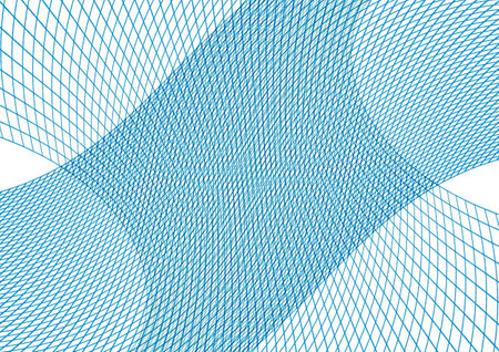 Abstract background of curved blue mesh on a white background with text spaceの写真素材