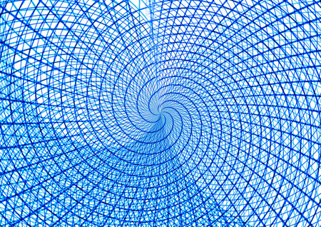 abstract blue background with a spiral in the center of the imageの写真素材