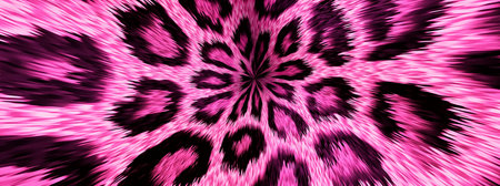 Abstract pink leopard print background. Black speckled pattern on pink background