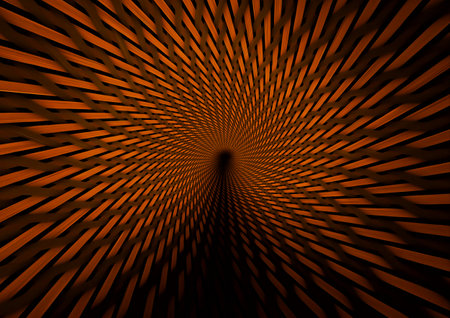 Abstract orange spiral background, 3d rendering. Computer digital drawing.の写真素材