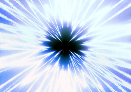 Glowing abstract blue rays 3d illustration backgroundの写真素材
