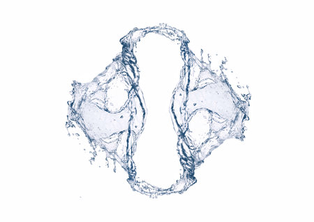 3d illustration of abstract blue water ball