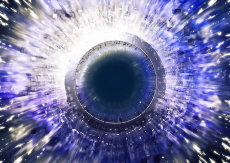 3D futuristic background for multiple projects like science, music, artの写真素材