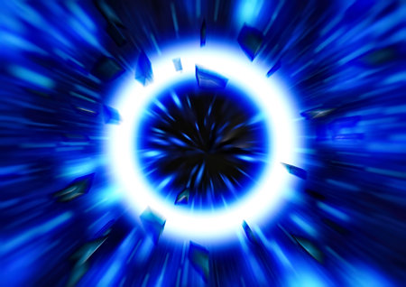 abstract blue background with some smooth lines and sparkles in it