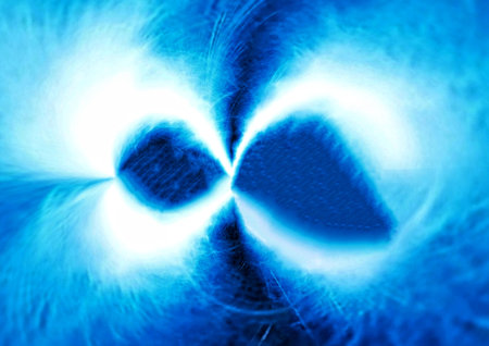 Abstract background of warped space with swirling blue energy | Futuristic light portal image
