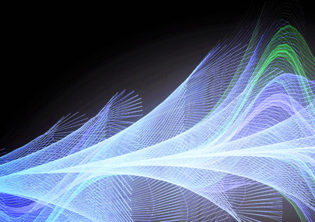 Blue light spiral fractal background | Abstract digital art and futuristic technology image