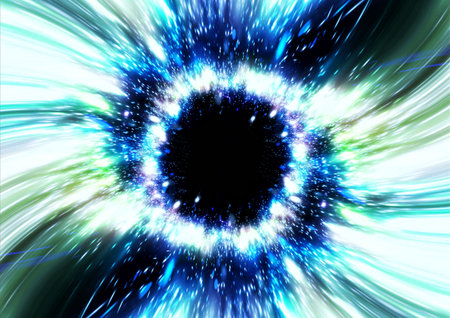 abstract space background with stars and nebula, computer generated illustration