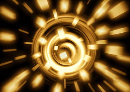 abstract yellow background with some smooth lines in it and some rays in it