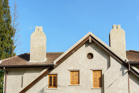 Retro architecture roof