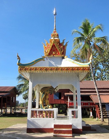 Buddhist Temple on the island of Don Khon,Laosの写真素材
