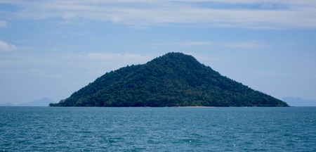 View of the island of Ko Kam, Thailandの写真素材