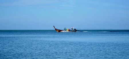 KOH LANTA, THAILAND - 19.02.2017 Fishing boatの写真素材