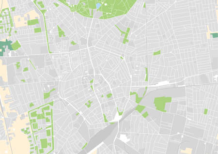 vector city map of Debrecen, Hungaryのイラスト素材