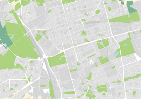 vector city map of Lodz, Polandのイラスト素材