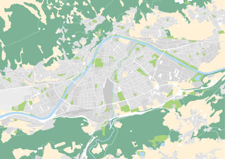 vector city map of Innsbruck, Austriaのイラスト素材
