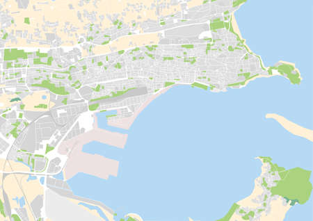 vector city map of Santander, Spainのイラスト素材