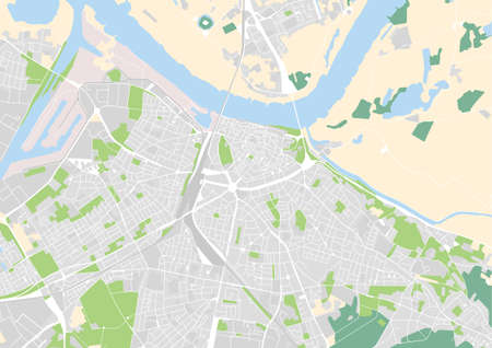 vector city map of Nijmegen, Netherlands