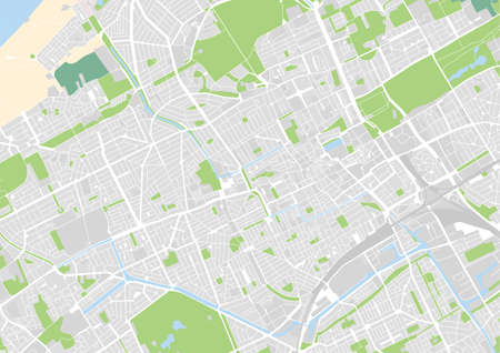 vector city map of The Hague, Netherlandsのイラスト素材