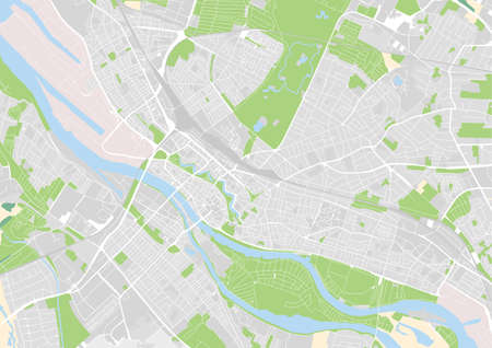 vector city map of Bremen, Germany