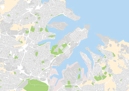 vector city map of Valetta, Maltaのイラスト素材