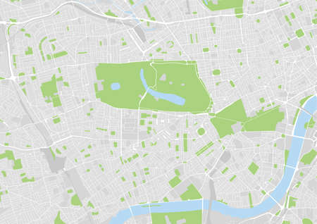 vector city map of West Central London, UKのイラスト素材