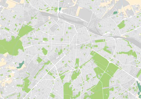 vector city map of Sofia, Bulgaria
