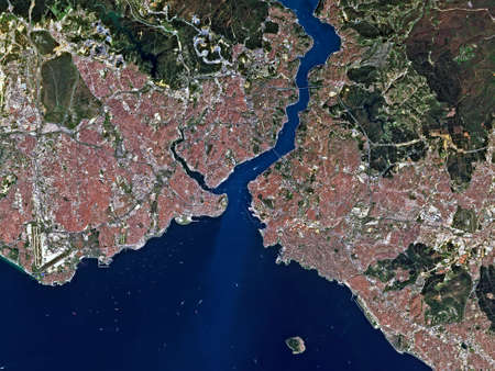 Satellite image of Istanbul.の写真素材