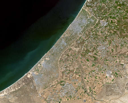 Gaza from spaceの写真素材