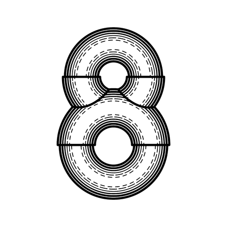 Pipe number 8 made ?? style of engraving.の写真素材