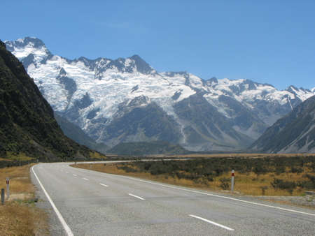 The road to Mount cook, South Island, New Zealand