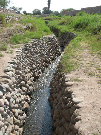 Cantalloc Aqueducts, Nasca, Peruの写真素材