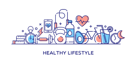Healthy lifestyle illustration.のイラスト素材