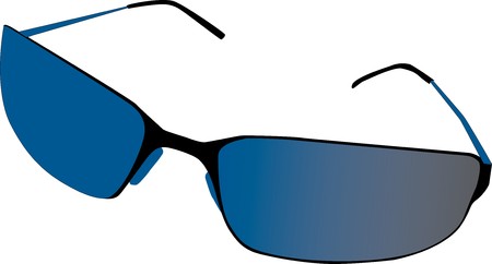 sunglasses with blue lensesのイラスト素材