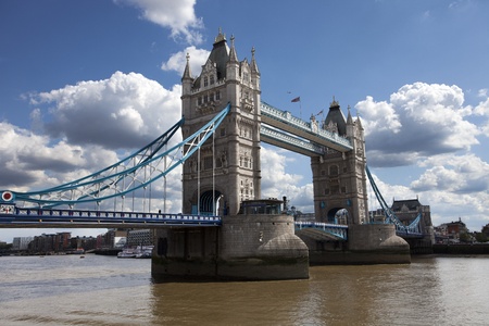 Famous tower bridge in London on River Thamesのeditorial素材