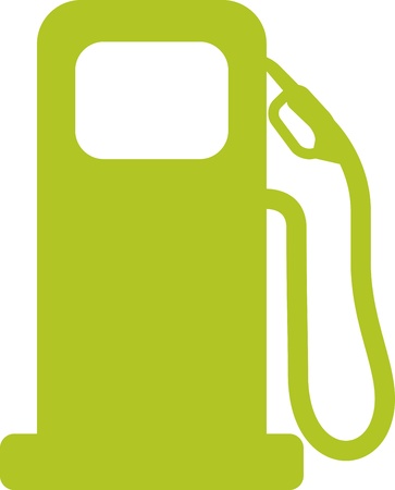 Gas pump sign. Green vector illustrationのイラスト素材