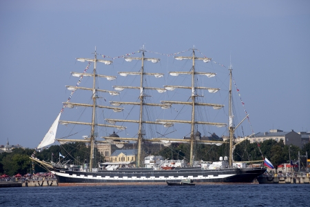 RIGA, LATVIA - JULY 26: Russian tall ship Kruzenshtern during The tall ships races July 26, 2013...