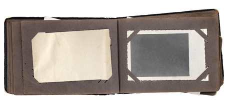 Vintage photo album isolated with clipping path on white background