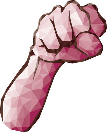 Vector illustration of angry man hand, fist, elbowのイラスト素材