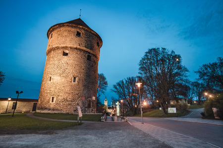 Tallinn Old Town Medieval towers - part of the city defensive wall, Estonia.の写真素材