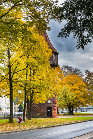 HANNOVER, GERMANY - OCTOBER 25, 2015: Dohrener Turm is late medieval watchtower of Hannover city fortifications. HDR imageのeditorial素材