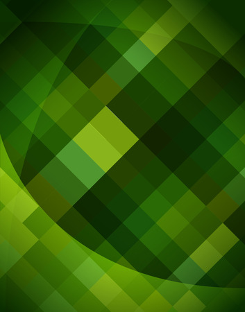 Abstract triangle and rectangle shape light to dark green color mosaic background.のイラスト素材