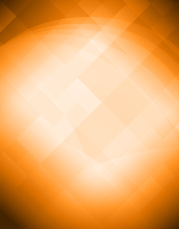 Abstract curve and rectangle shape light to dark Orange color mosaic background.のイラスト素材