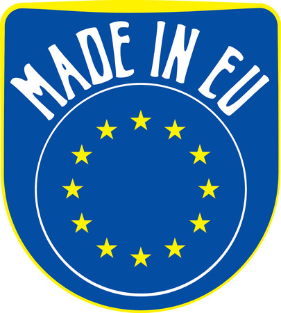 Made in EU European Union badge sign. Vector illustrationの写真素材